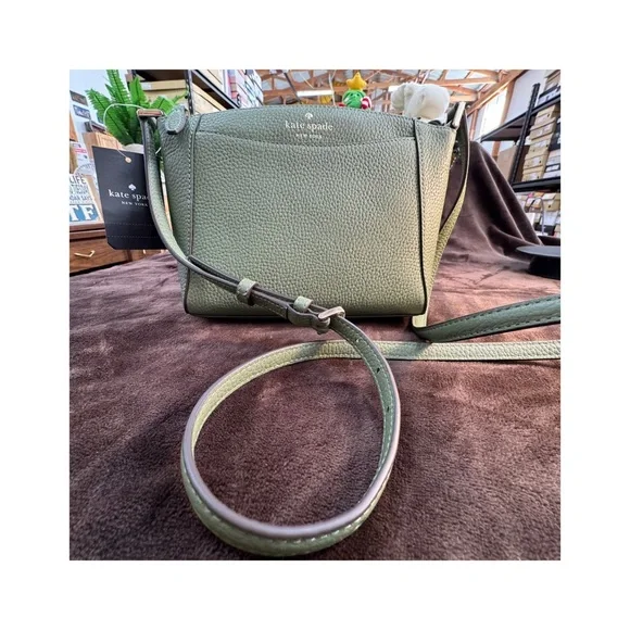 Kate Spade Green Leather Crossbody Bag NWT - Picture 2 of 14